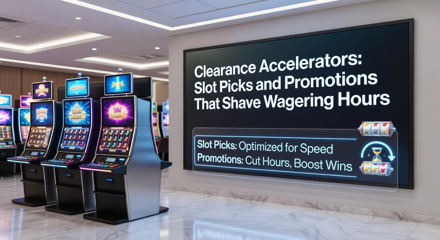 Vibrant slot reels spinning with bonus symbols overlayed on a stopwatch graphic symbolizing quick wagering clearance