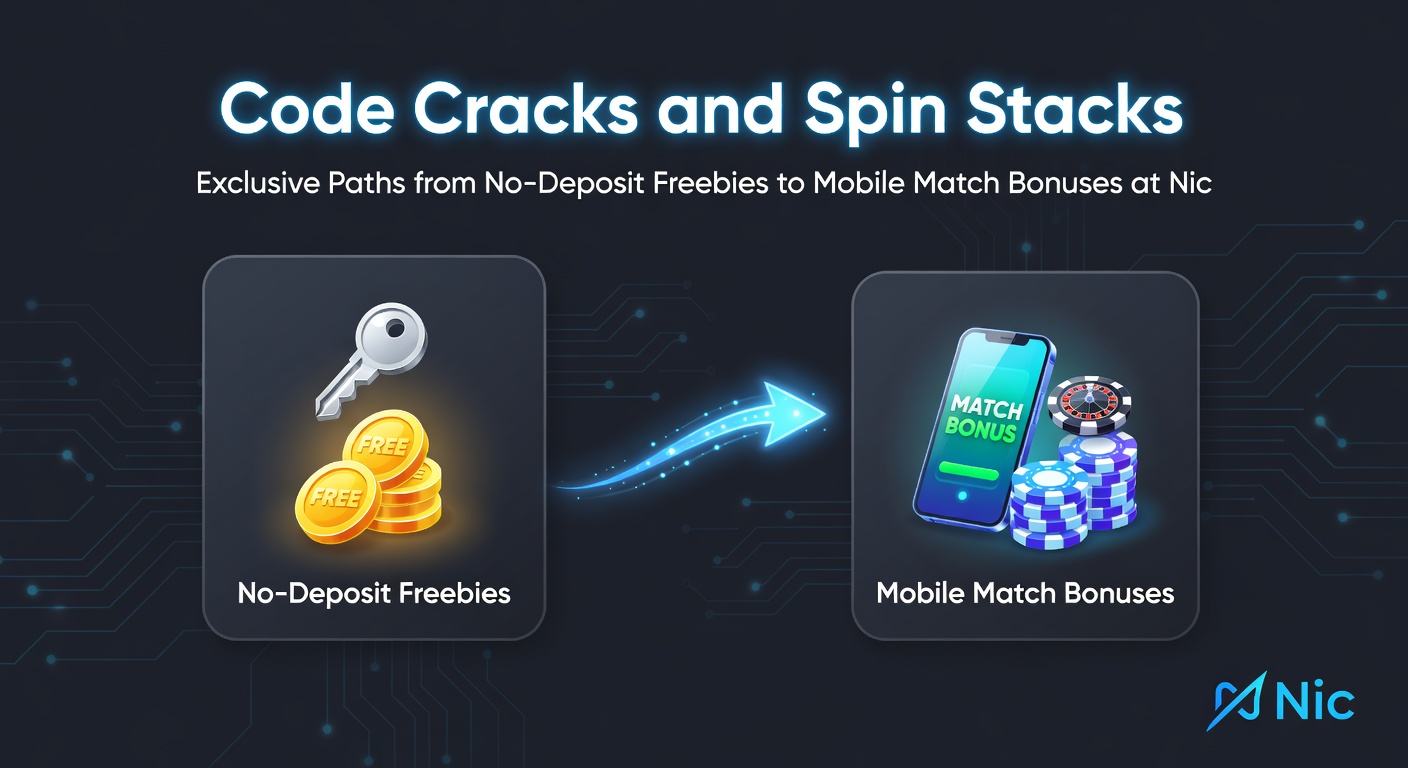 Close-up of a mobile app interface showing stacked bonus codes transitioning to match deposit offers amid colorful slot graphics