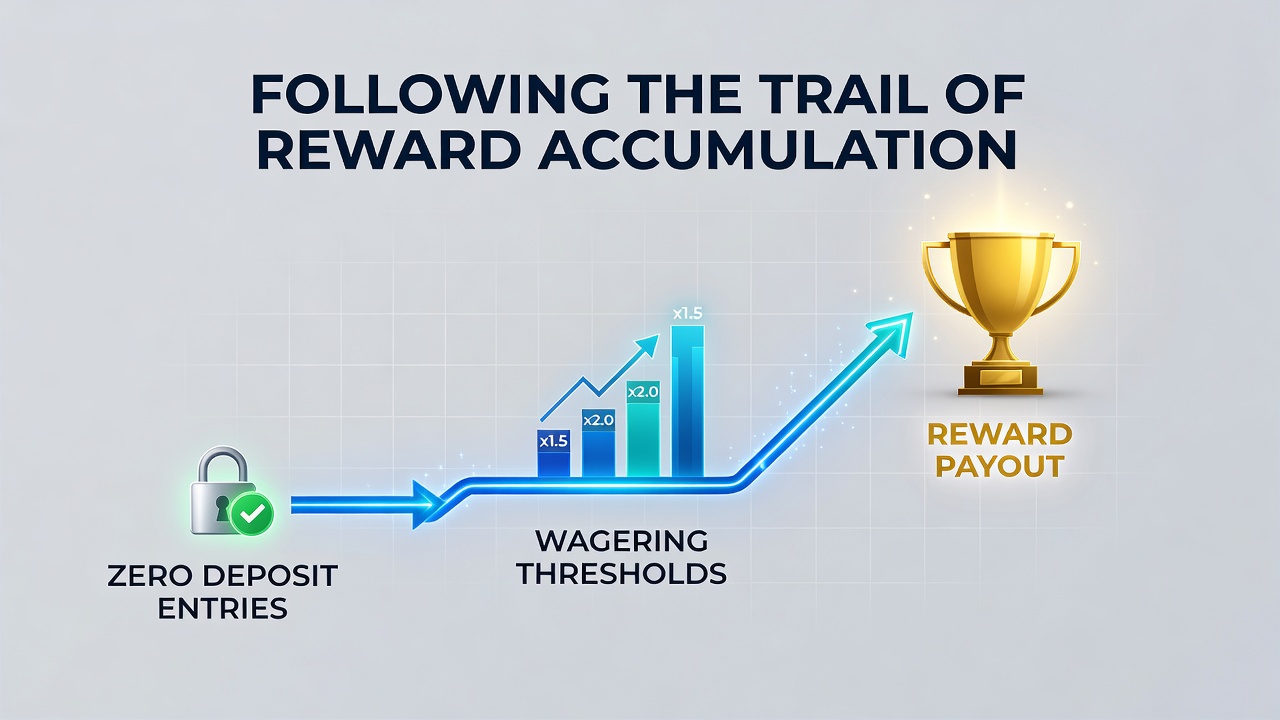 Diagram depicting wagering thresholds and transition into sustainable play cycles on slot platforms
