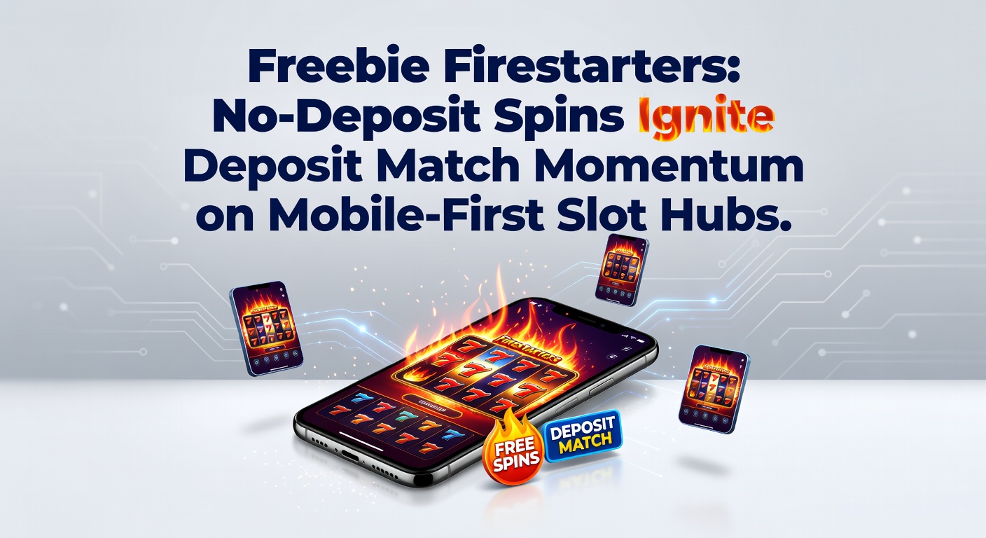 Dynamic graphic of slot app interface showing no-deposit spins converting to deposit match pop-ups on a smartphone