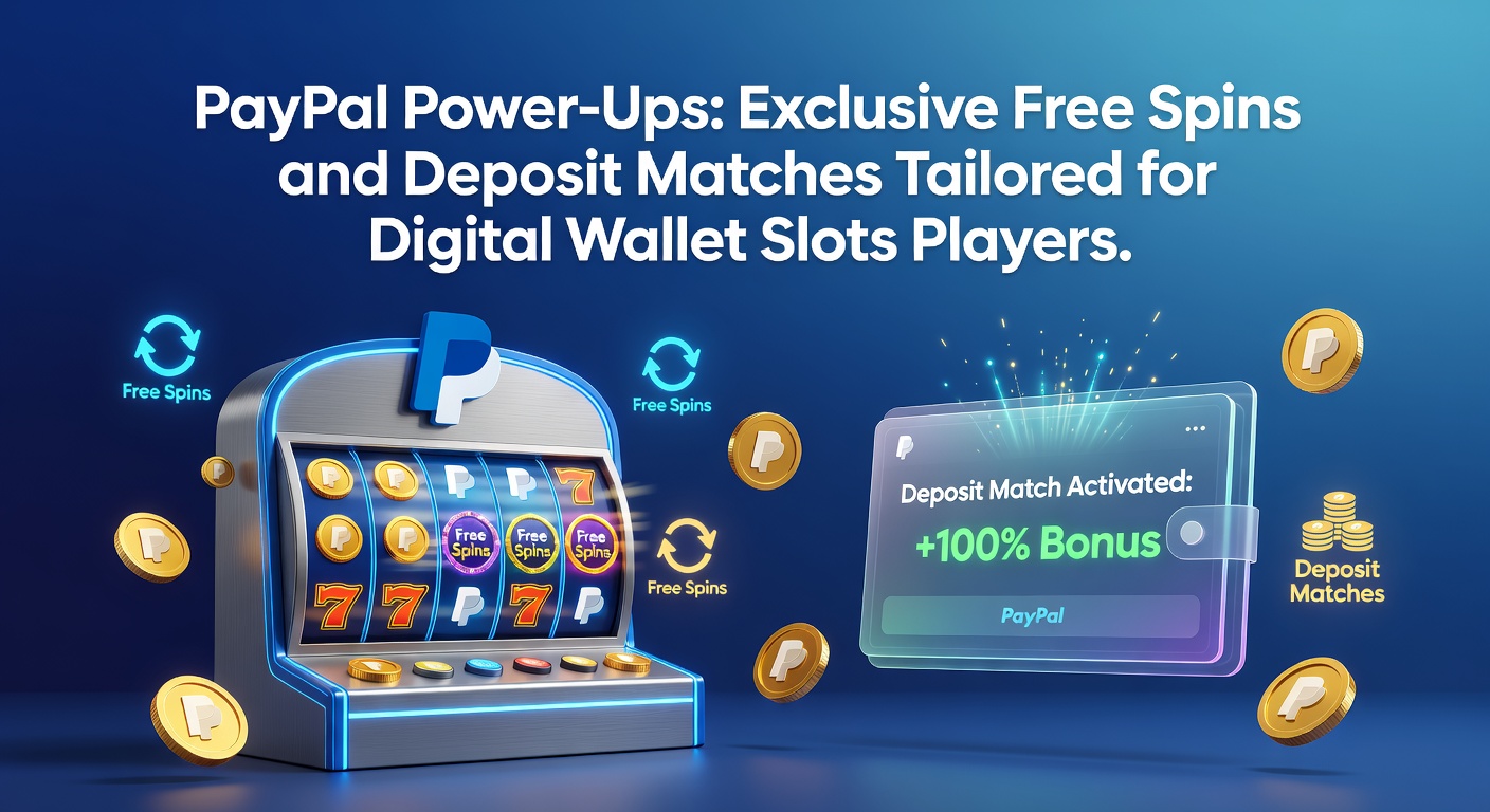 Vibrant slot reels spinning with PayPal logo overlay, highlighting exclusive free spin promotions for digital wallet users