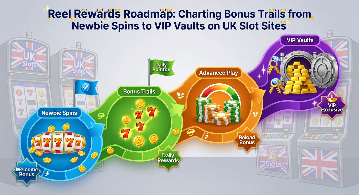 Dynamic graphic of escalating bonus tiers, from basic reload icons climbing stairs to elite VIP chests overflowing with rewards