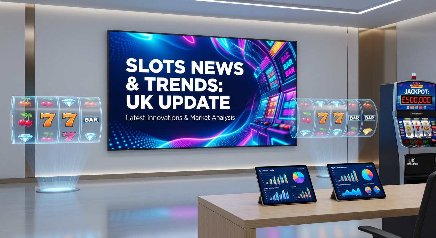 Digital illustration of online slot machines with stake limit icons and UK flag elements, highlighting regulatory changes