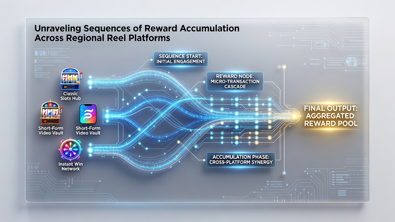 Detailed view of reward sequence tracking across multiple regional reel platforms with data overlays